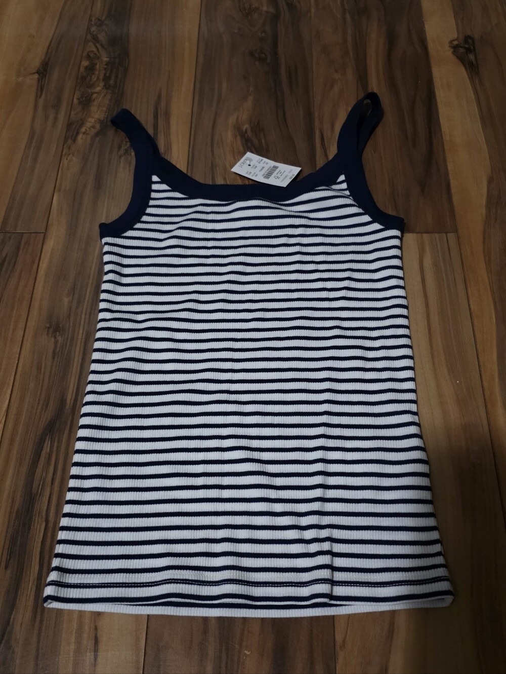 J.Crew Tank Top Striped Blue & White XS NWT